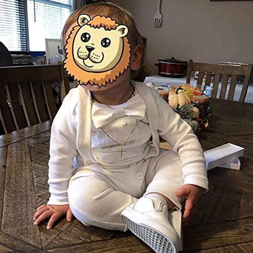 Baby Boys Christening Outfit Bowtie Romper Suit Set
