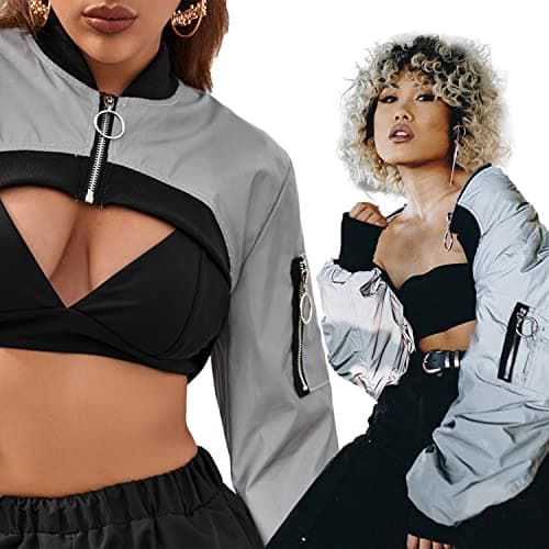 Reflective Rave Crop Top for Women