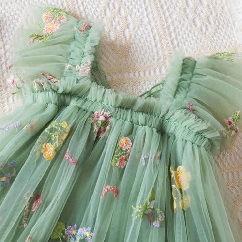 TTYAOVO Toddler Girl Tulle Birthday Party Dress
