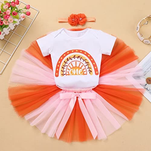Baby Girls Space 1st Birthday Outfit - Romper + Tutu Skirt + Headband
