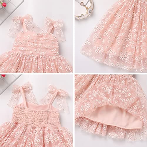 IMEKIS Princess Birthday Dress for Toddler Girl, Rainbow Boho Outfit for Photo Shoot 1-6T