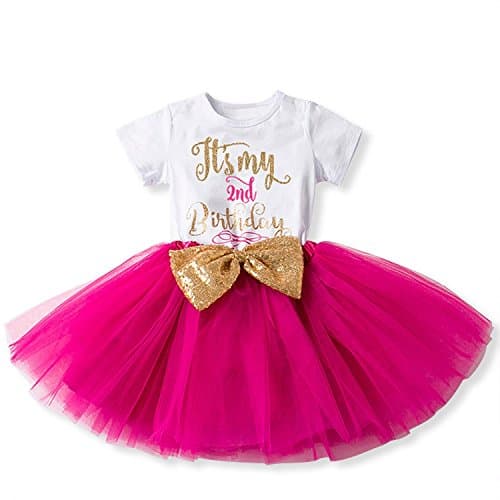 IBTOM CASTLE Baby Girls Newborn 1st/2nd Birthday Cake Smash Tutu Dress