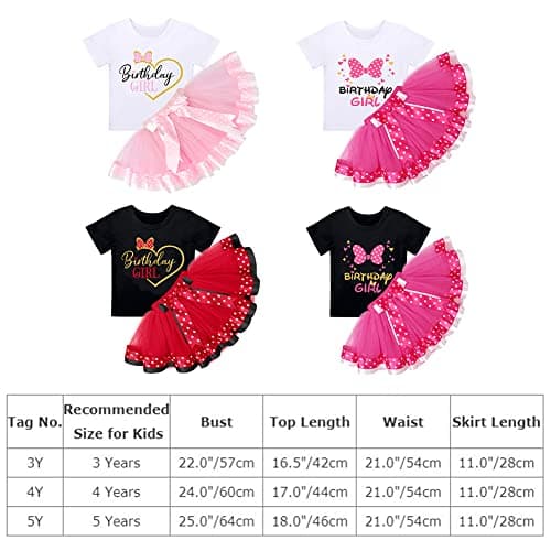 Baby Girls Birthday Outfit with Polka Dots Tops and Tutu Skirt