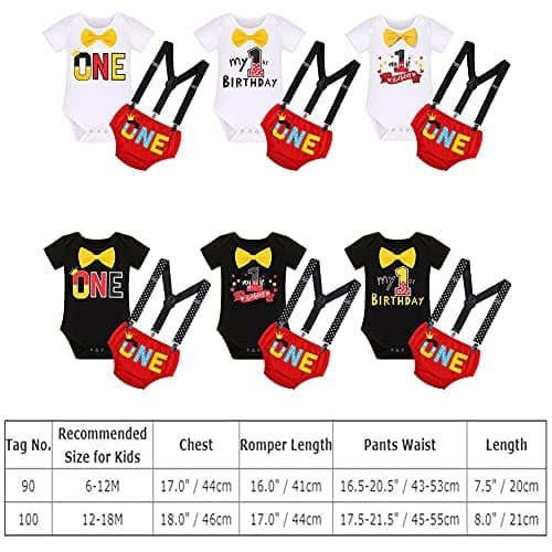 Baby Boys Mouse Theme Birthday Cake Smash Outfit