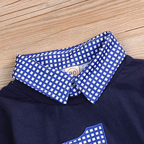 Baby Boy First Birthday Plaid Romper Jumpsuit