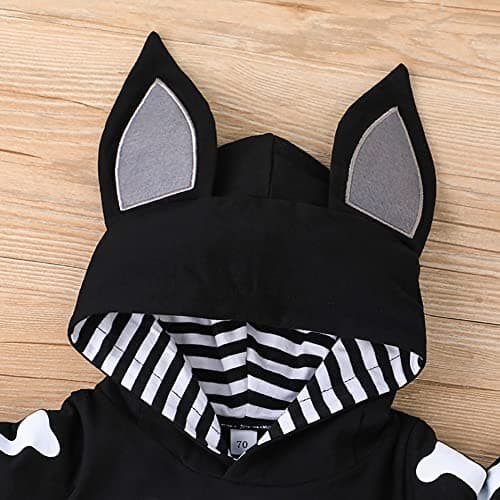 IMEKIS Newborn Baby Bat Halloween Costume Cloak Romper Wings Ears Hoodie