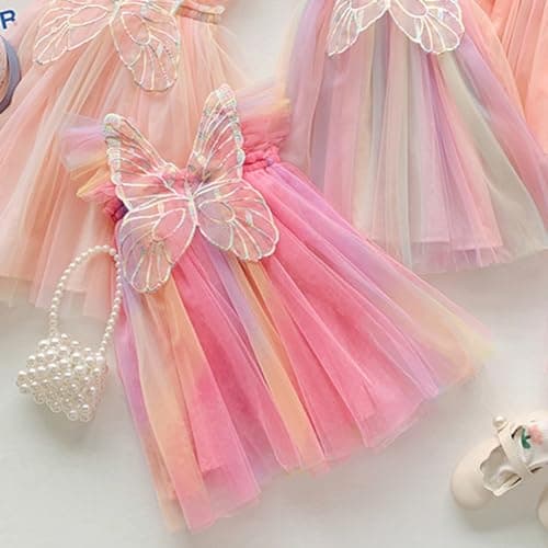 BGFKS Butterfly Wing Tutu Dress for Baby Girl,Toddler Princess with Headband