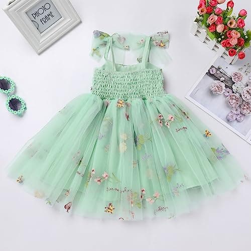 Sequin Ruffle Tulle Bowknot Sundress for Baby Girls