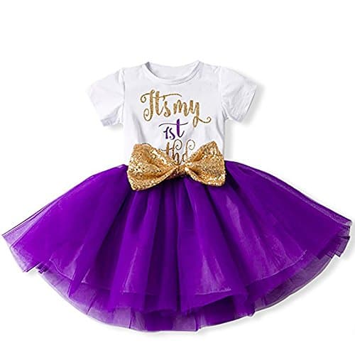 IBTOM CASTLE Baby Girls Newborn 1st/2nd Birthday Cake Smash Tutu Dress