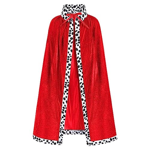 Kids and Adults IMEKIS King Prince Costume Set: Cloak, Crown, and Scepter for Halloween and Birthday Parties