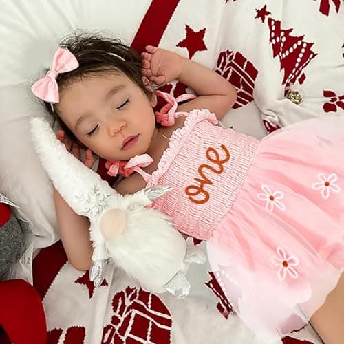 Baby Girl 1st Birthday Tulle Romper Cake Smash Outfits