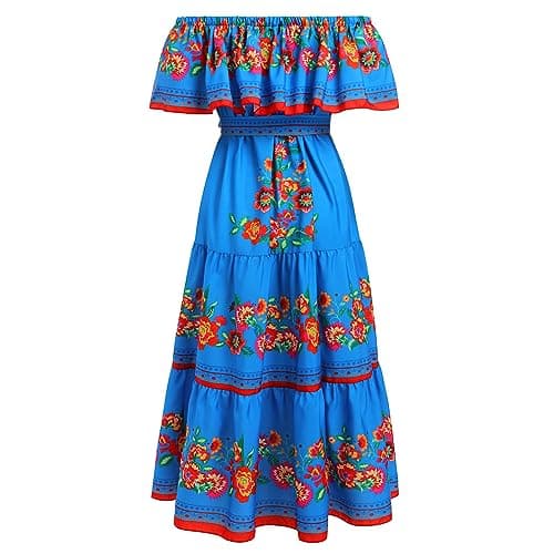 IMEKIS Women's Summer Floral Print Maxi Dress for Beach and Holiday Party