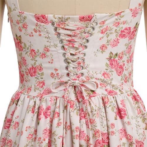 IMEKIS Women's Summer Lace Corset Mini Dress with Spaghetti Straps