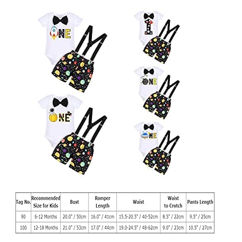 Baby Boys Space Birthday Cake Smash Outfit