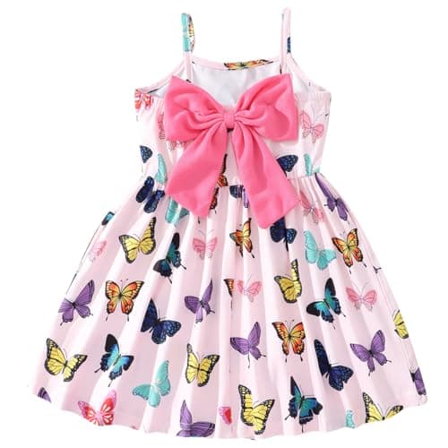 NUBEEHOHO Toddler Dinosaur Backless Sundress for Birthday Beach