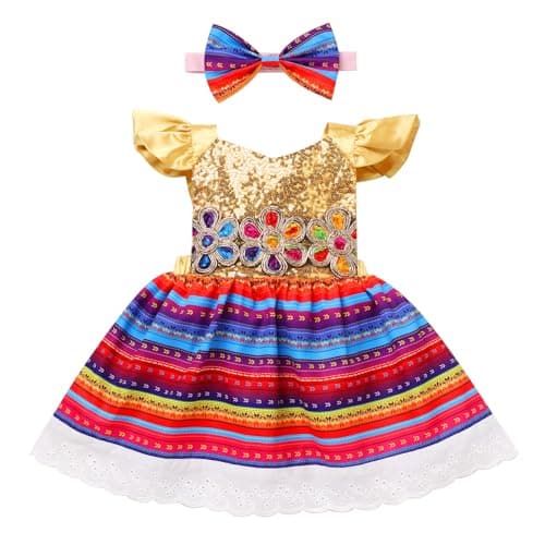 Baby Girl Fiesta First Birthday Outfit with Headband