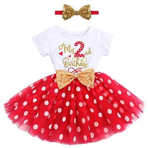 Baby Girls Birthday Outfit Polka Dots Tutu Skirt Set - Cake Smash Photo Shoot