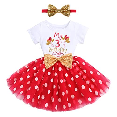 Baby Girls Birthday Outfit Polka Dots Tutu Skirt Set - Cake Smash Photo Shoot