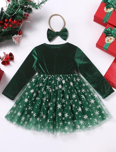 Winter Snowflake Princess Dress Set for Baby Girl's 1st Birthday Photo Shoot