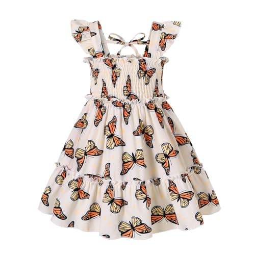 Younger Tree Girls Sleeveless Ruffle Dress Summer Beach Outfit