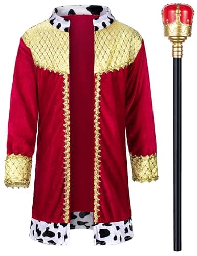 Elibelle Boys' Red Royal Birthday & Halloween Cosplay Outfit