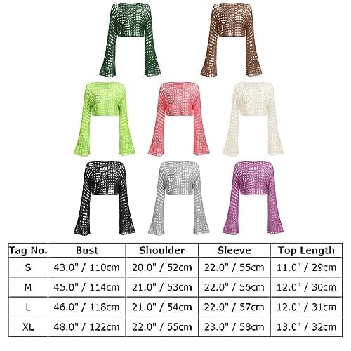 Women Hollow Out Crochet Knit Crop Tops
