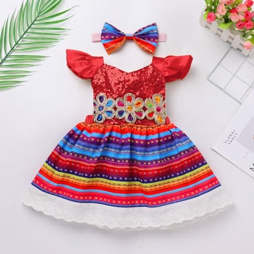 Baby Girl Fiesta First Birthday Outfit with Headband