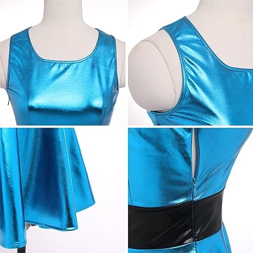 IMEKIS Women & Girls Anime Halloween Rave Mini Skater Costume