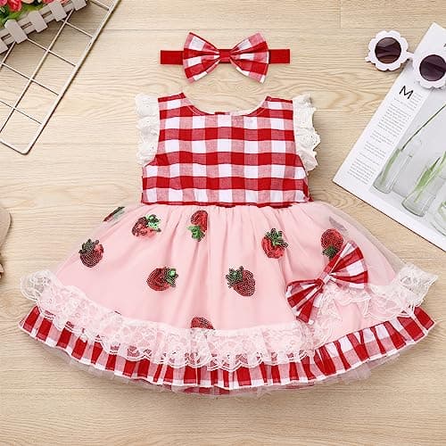 IMEKIS Baby Girls 1st Birthday Outfit Princess Cake Smash Photo Shoot