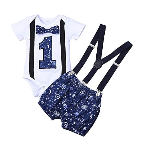 Baby Boys Space Birthday Cake Smash Outfit