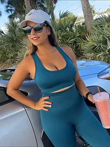 Lingdu Women's Yoga Outfits 2 piece Set