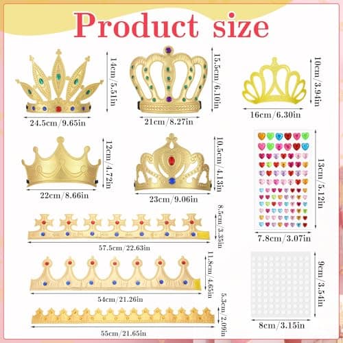 Birthday King Crowns for Halloween and Nativity Costumes