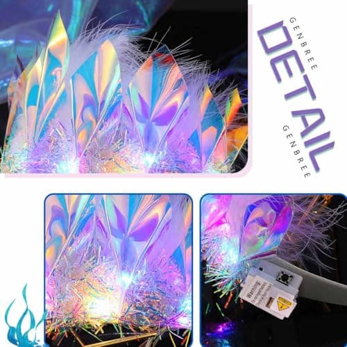 Glowing Crown and Tiara Headpiece with LED Feathers for Women