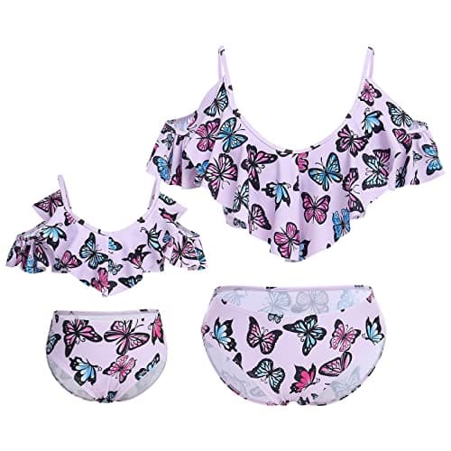 IMEKIS Mommy and Me Matching Family Swimsuits for Summer Beachwear