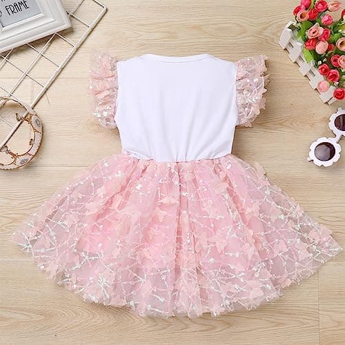 ODASDO Baby Girl 1/2 Birthday Tutu Dress Ruffle 0-24M