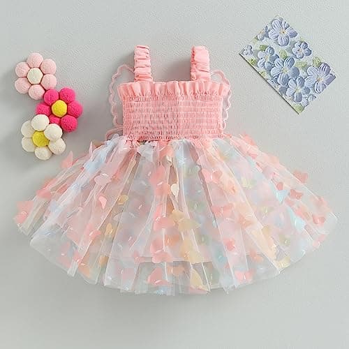 Gaono Baby Butterfly Wings A-Line Fairy Tutu Dress