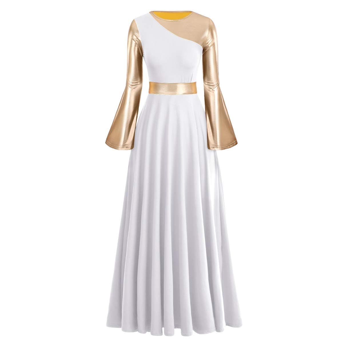IMEKIS Women's Bi-Color Liturgical Praise Dance Dress