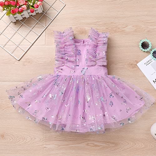 IMEKIS Newborn Baby Girl 1st Birthday Tutu Dress with Diaper Cover