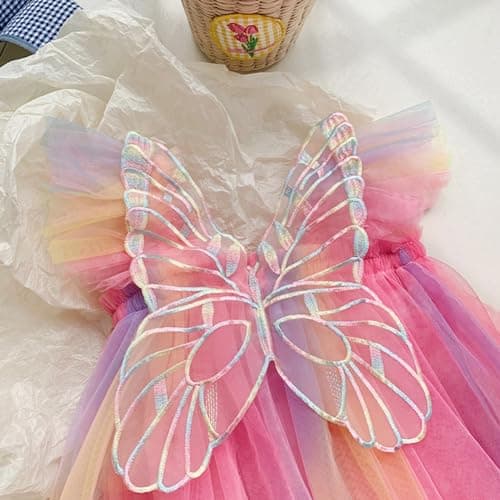 BGFKS Butterfly Wing Tutu Dress for Baby Girl,Toddler Princess with Headband