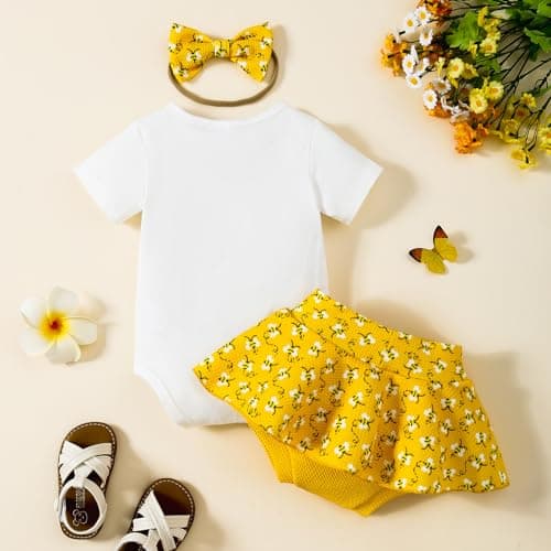 ADXSUN Baby Girl Birthday Outfit Set