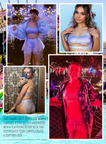 Glitter Rave Outfits for Women