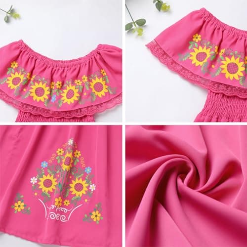 Mexican Floral Print Dress for Toddler Girls 2-7T