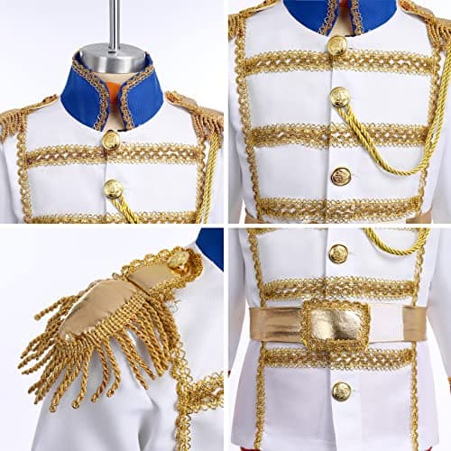 FYMNSI Boys King Prince Charming Costume - Halloween and Christmas Knight Cosplay Outfit