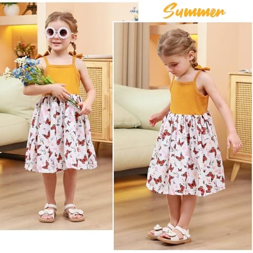 Idgreatim 2-7T Toddler Girls Cute Summer Bowknot Sundress