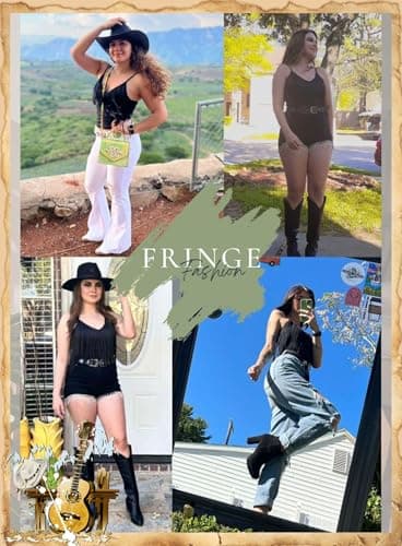 Womens Western Cowgirl Fringe Top - Boho Rodeo Camisole Trends