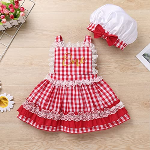 Baby Chef 1st Birthday Outfit with Hat and Tie