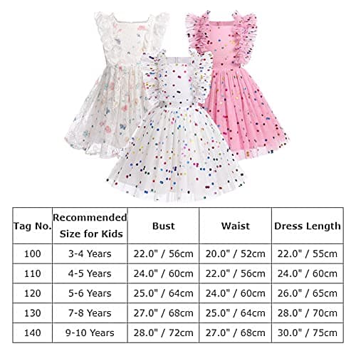 Girls' Confetti Birthday Princess Dress for Ages 3-10T