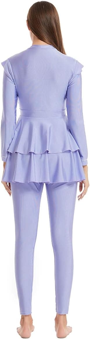 Women Muslim Burkini Swimsuits Modest Swimwear Islamic Long Sleeve Full Cover Hijab Top Swim Pants Sets ​Bathing Suits