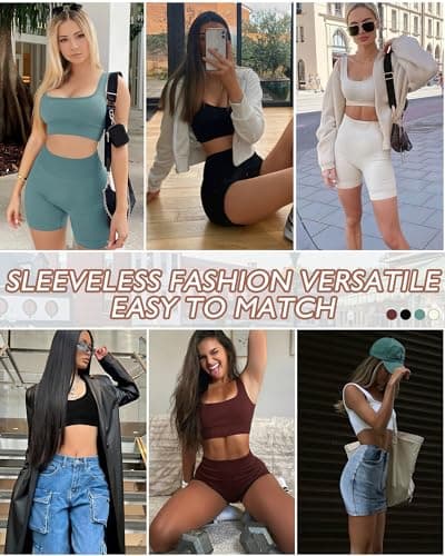 AURUZA Seamless High Waist Leggings & Sports Bra Gym Set