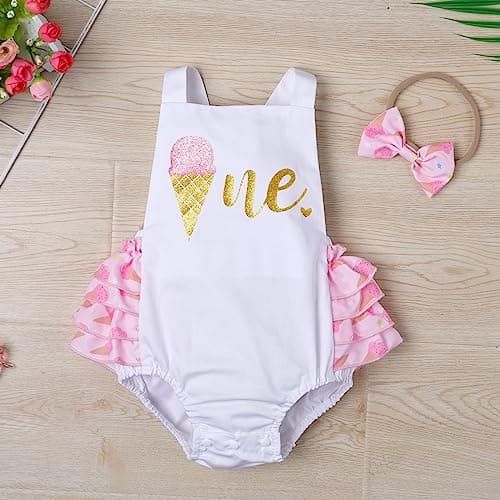 Baby Girl 1st Birthday Outfit Set